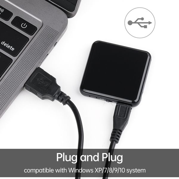 16GB Digital Voice Recorder Voice Activated Recorder MP3 Player HD Recording 14hrs Continuous Recording and 140hrs Recorded