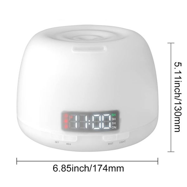KC-001 400ML Essential Oil Aroma Diffusers Difusor Humidifier Aromatherapy Misting Machine Alarm Clock Timer Night Light Home