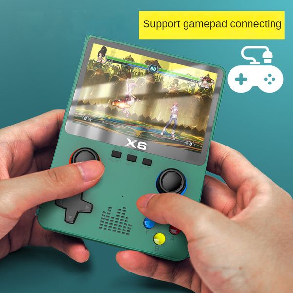 X6 Handheld Game Console 3.5inch Screen Retro Classic 11 Simulators Dual 3D Joystick Game Machine 1000+Games