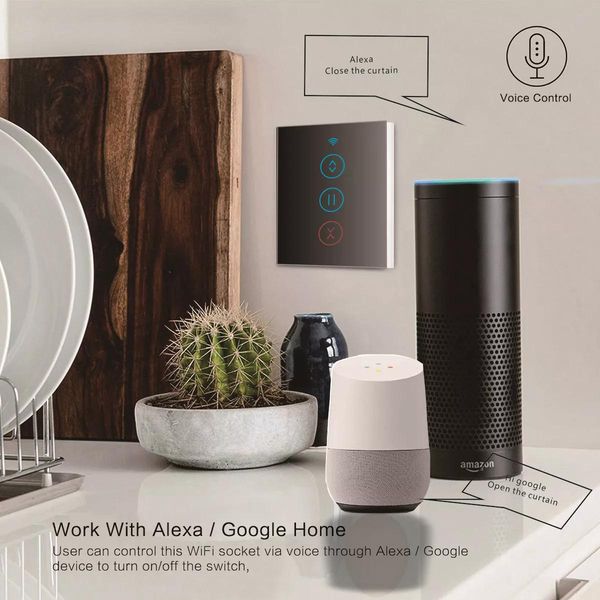 Tuya Smart Life WiFi Switch for Electric Motorized Curtain Blind Roller Shutter Motor Control by Google Assistant Alexa