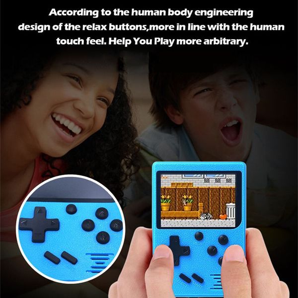 GAMINJA GC27 Portable Mini Handheld Video Console 2.4 Inch TFT Color Screen Kids Game Player AV Output Built in 400 Retro Games