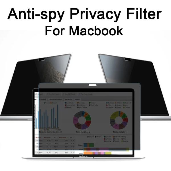 Privacy Filter Screen Protector for Macbook Air 15 13 M1 M2 Pro 14 16 15 Inch Anti-spy Filter PET Matte Film Anti-peep/Glare