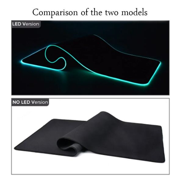 14 Kinds SwitchingLED Light Mousepad RGB Keyboard Cover Desk-mat Colorful Surface Mouse Pad Waterproof Multi-size Computer Gamer