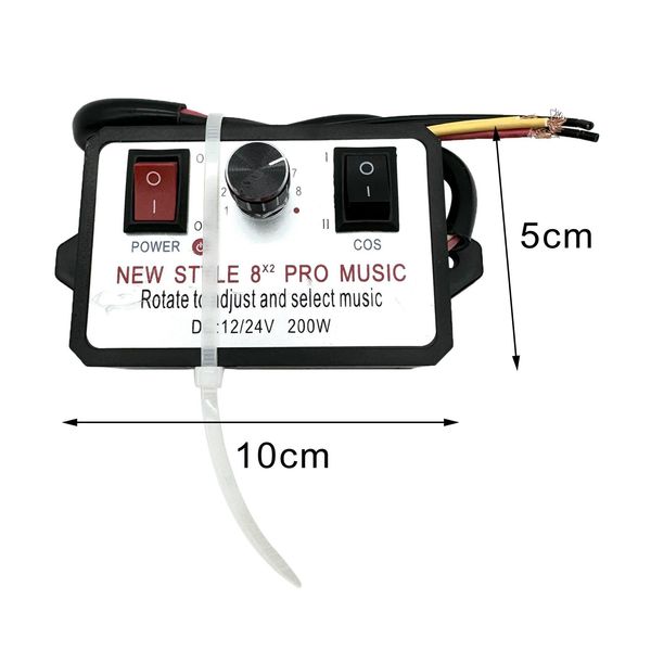 Car Horn Controller Durable High Performance Universal Easy to Install Variety Sound Effects Electric Horn Speaker for Boat