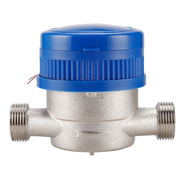 Cold Water Meter with Free Fittings 360 Degree Freely Adjustable Rotary Counter Water Measuring Meter for Garden Home Using