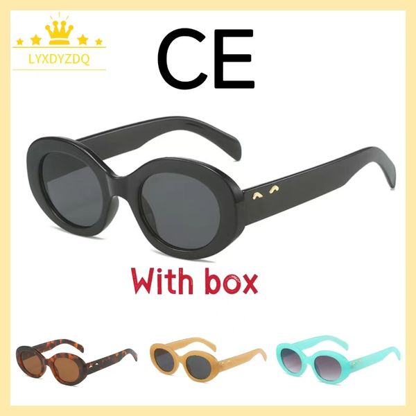 

Fashion Designer CE Brand Women's Small Squeezed Frame Oval Glasses Premium Anti-UV 400 Polarized Sunglasses Radiation Protection Protect eyes