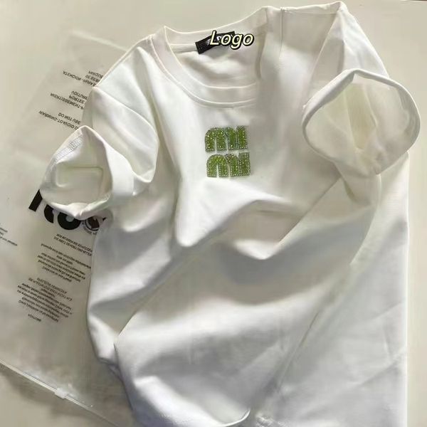 Womens T shirt tops tees designer clothes women tshirt shorts men summer Letter Diamond Print Pure cotton blouse of luxury brand, White (pink diamond)
Womens T shirt tops tees designer clothes women tshirt shorts men summer Letter Diamond Print Pure cotton blouse of luxury brand, White (pink diamond)