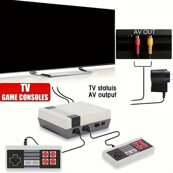 Retro Game Console Classic Mini Video Game System Built-in 620 Games 8-Bit FC Nes TV Console for Adults and Kids