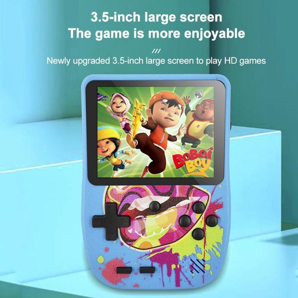Retro Handheld Game Console 3.5-inch Classic Games Stand-up Large-screen Built-in 520 Games Game Accessories Video Game Console