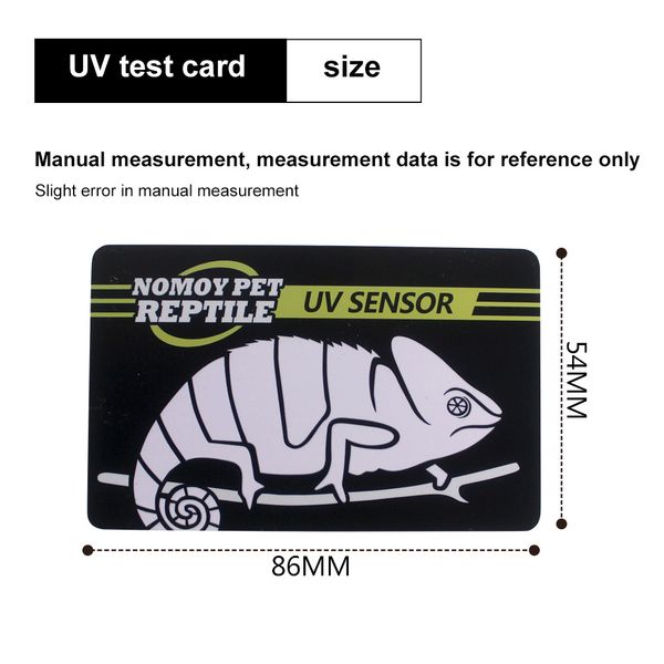 Tester Reptile UVA UVB Fluorescent Lamp Tester Card Reptile Lamp UV Sensor Quick Test Meter Pet Supplies