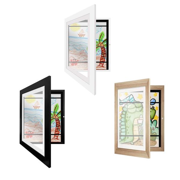 A6 Children Art Frames Magnetic Front Open Changeable Kids Frame for Poster Photo Drawing Paintings Pictures Display Storage
