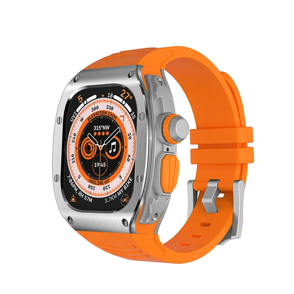 adjustable wristband smartwatch with 49mm For Apple Ultra 2 face includes secure protective waterresistant shell protectionshell TPU