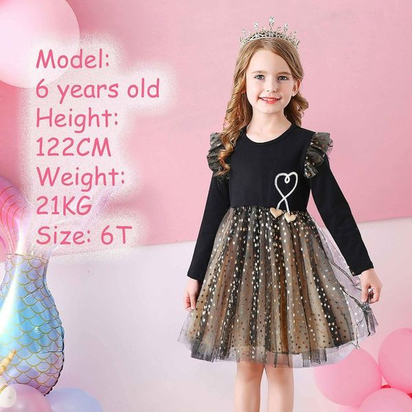 Toddler wear winter long sleeved tutus for girls 2-12 years old as Christmas gifts, Black
Toddler wear winter long sleeved tutus for girls 2-12 years old as Christmas gifts, Black