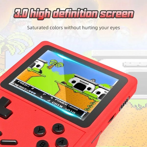 8G 3.0 Inch Screen TV Retro Video Game Console GB300 Portable Handheld Game Console Built-in 6000+ Games 800mAh for Kids Adults