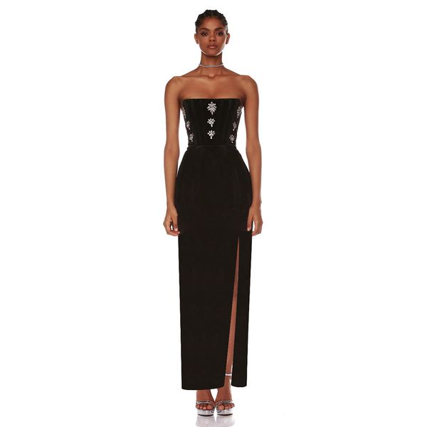 summer new style women's strapless sexy sparkle diamond trim hip slim bandage dress off shoulder bodycon dresses HL5120, Black
summer new style women's strapless sexy sparkle diamond trim hip slim bandage dress off shoulder bodycon dresses HL5120, Black