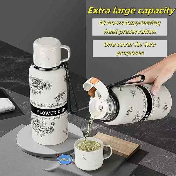 316 stainless steel garden hot large capacity sports kettle used for brewing tea beautiful appearance portable water cup Y241114, Black
316 stainless steel garden hot large capacity sports kettle used for brewing tea beautiful appearance portable water cup Y241114, Black