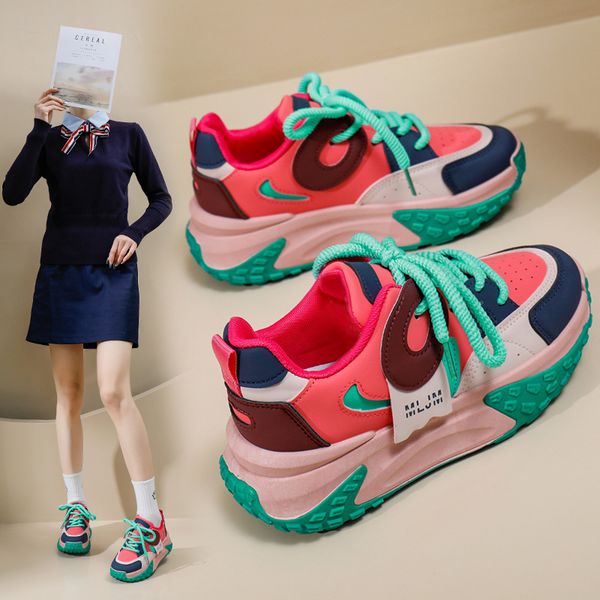 Pop shoes female 2024 autumn new ins style Korean version of the student tide shoes thick bottom heightening casual trainers, Red
Pop shoes female 2024 autumn new ins style Korean version of the student tide shoes thick bottom heightening casual trainers, Red