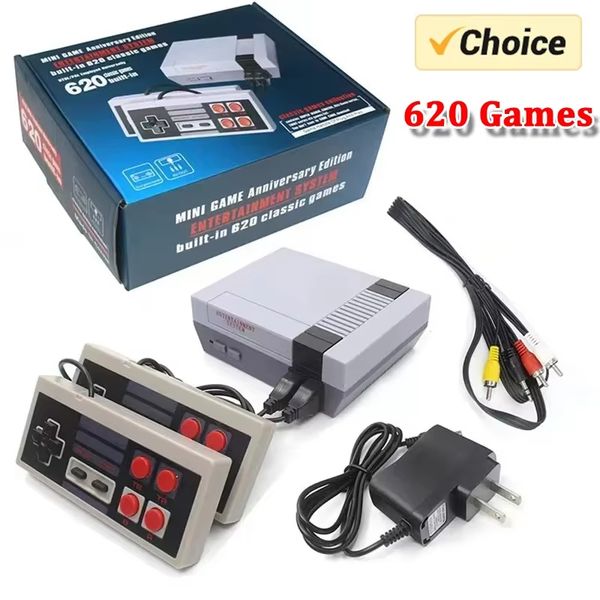 620 Game Players Mini TV Handheld Family Recreation Video Game Console AV Output Retro Built-in 620 Classic Games Dual Gamepad Gaming Player fast shipping with boxes