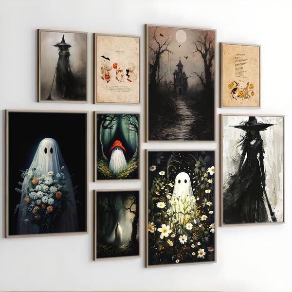 3 pieces Wooden Framed Canvas Poster Ghost looking out of the window in autumn, scary ghost, Halloween gift
3 pieces Wooden Framed Canvas Poster Ghost looking out of the window in autumn, scary ghost, Halloween gift