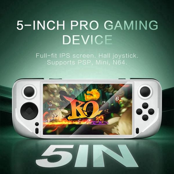 E6 Handheld Game Console 64GB 10000+Games 5 Inch Screen 5000Mah Support For GBA GBC PSP PS1 N64 Game Console