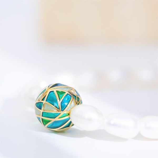 

Niche design, unique enamel craft, lucky ball pearl bracelet, creative, fashionable and versatile high-end model