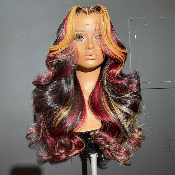 180% Transparent 13X4 Multi Color Highlight Red with Blonde Wig Body Wave Lace Frontal Wigs Human Hair For Women Syntheic Wig Preplucked, Lace front wig
180% Transparent 13X4 Multi Color Highlight Red with Blonde Wig Body Wave Lace Frontal Wigs Human Hair For Women Syntheic Wig Preplucked, Lace front wig