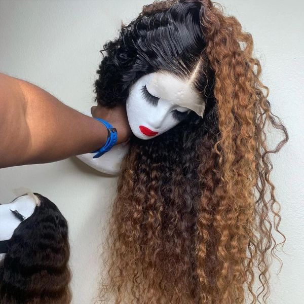 200density Curly Human Hair Wig for Women Ombre Brown Highlights Lace Wig Remy Brazilian Hair Wigs Water Wave Synthetic Lace Wigs, Black
200density Curly Human Hair Wig for Women Ombre Brown Highlights Lace Wig Remy Brazilian Hair Wigs Water Wave Synthetic Lace Wigs, Black