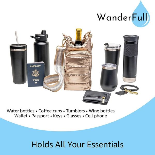 Winter outdoor down bottle cover Portable stylish shoulder strap water bottle bag Portable Crossbody insulated ice Master cup cover, Black
Winter outdoor down bottle cover Portable stylish shoulder strap water bottle bag Portable Crossbody insulated ice Master cup cover, Black