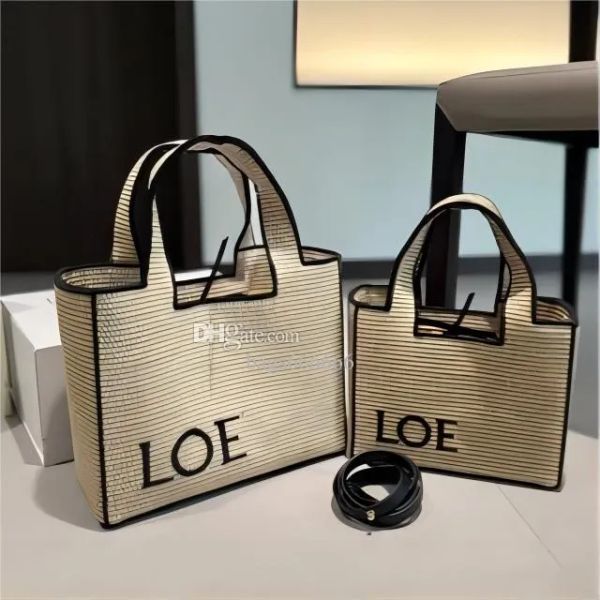 

luxury straw cosmetic the tote bag Designer women's handbag luxury embroidered beach bag grass woven vegetable basket bags designer women ba, Grey