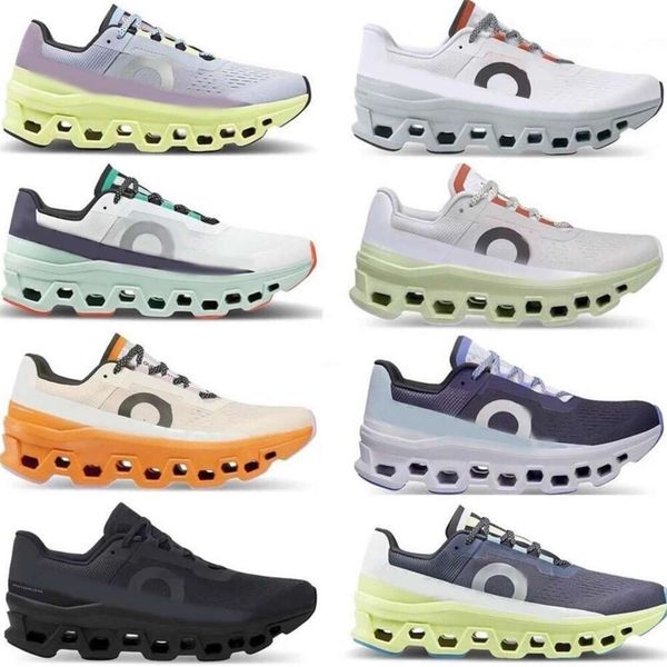 

Women Running Shoes Platform Sports Zapatos Monsters Cloud Mesh Lace Up Black White Orange Outdoor Trainers for Men Sneakers, 6_a