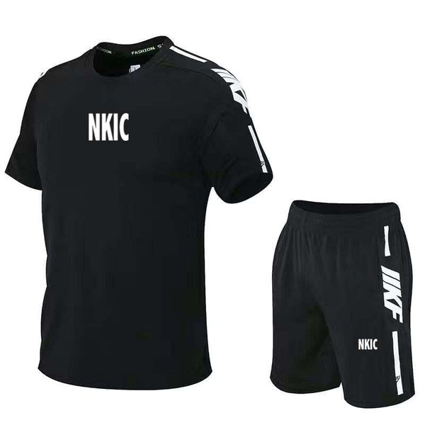 Summer Men's Fitness Fashion Men's Casual Sportswear Suit Quick Drying Sports Suit Brand Short Sleeve Black T-Shirt Shorts 2 Piece Set, White
Summer Men's Fitness Fashion Men's Casual Sportswear Suit Quick Drying Sports Suit Brand Short Sleeve Black T-Shirt Shorts 2 Piece Set, White