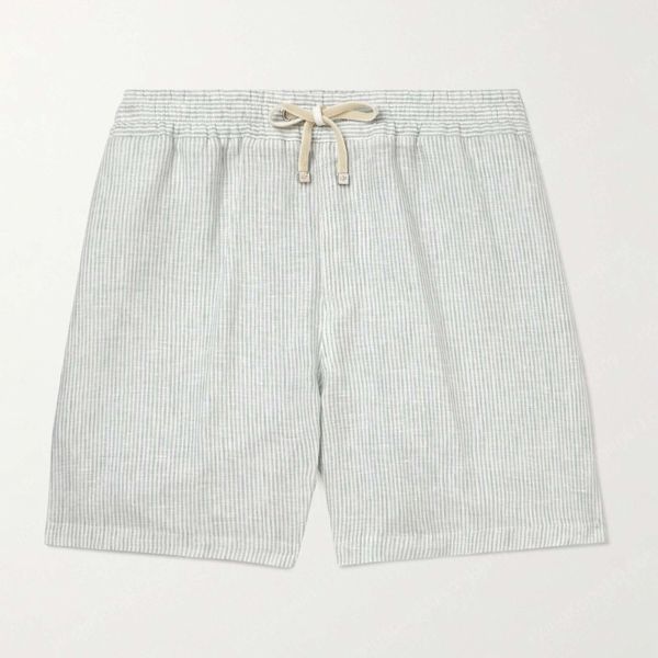 Designer Men Shorts Summer Italian Design Casual Short Pants Loro Piano Straight-Leg Striped Linen Drawstring Shorts Beach Wear Piana, White
Designer Men Shorts Summer Italian Design Casual Short Pants Loro Piano Straight-Leg Striped Linen Drawstring Shorts Beach Wear Piana, White
