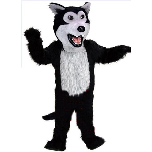 Hot Sales Adult Size Fur Husky Dog Mascot Costume Adults Size Birthday Party Outdoor Outfit fancy costume Character costumes