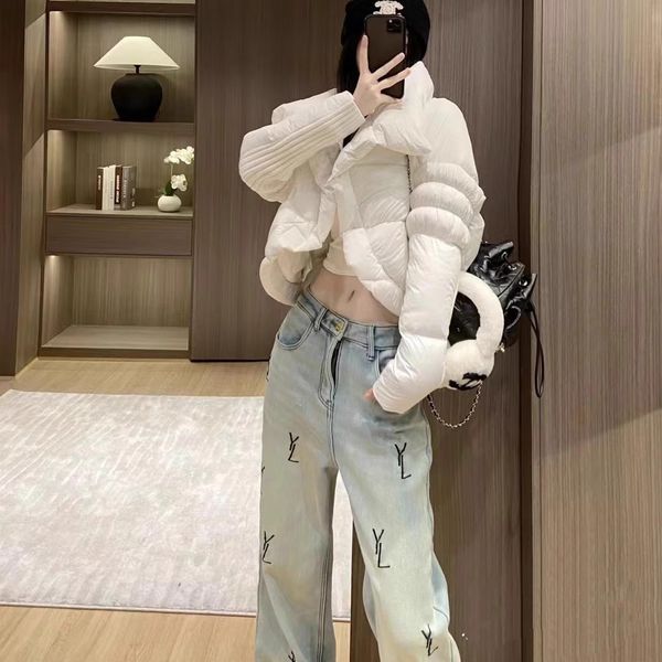 Denim pants womens jeans designer letter design print are versatile and slimming high waist straight leg embroidered floor mop pants, Light sky blue
Denim pants womens jeans designer letter design print are versatile and slimming high waist straight leg embroidered floor mop pants, Light sky blue