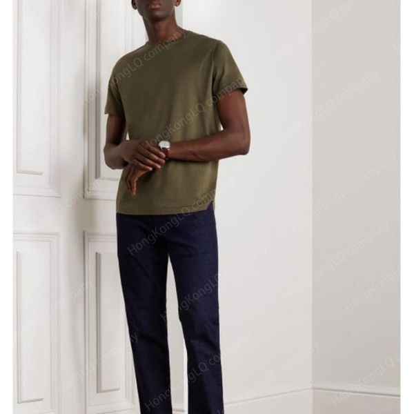 Designer Men T Shirt Loro Piano Mens Green Slim-fit Silk And Cotton-blend Jersey T-shirt Short Sleeves Tops Summer Tshirts Piana, White
Designer Men T Shirt Loro Piano Mens Green Slim-fit Silk And Cotton-blend Jersey T-shirt Short Sleeves Tops Summer Tshirts Piana, White