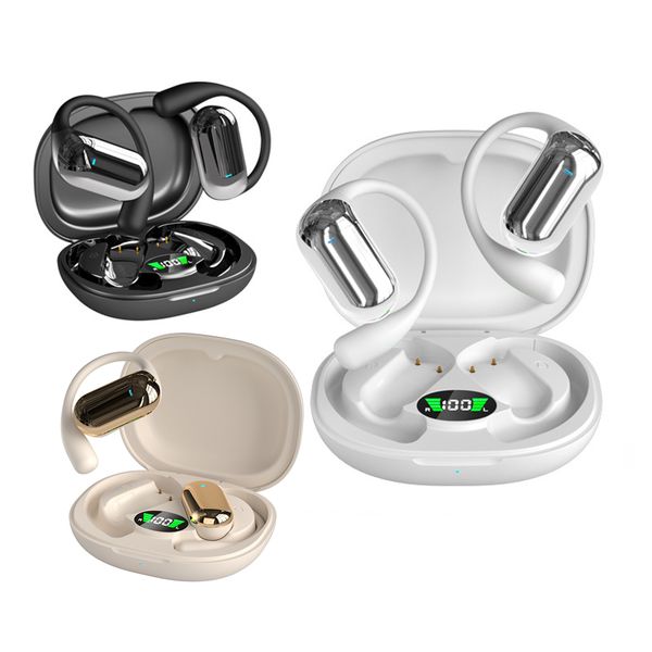 Wireless EarphonesYYK Q16S 2024 Open-Ear Sports Headphones Bluetooth 5.4 Touch Control Earhook Noise-Cancelg Waterproof Headset with Digital Displayww, White
Wireless EarphonesYYK Q16S 2024 Open-Ear Sports Headphones Bluetooth 5.4 Touch Control Earhook Noise-Cancelg Waterproof Headset with Digital Displayww, White