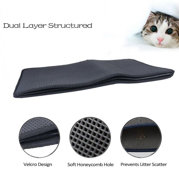Pet Litter Mat Waterproof Double Layer Pet Non Slip Mat Washable Cat Mat Pet Supplies, Grey
Pet Litter Mat Waterproof Double Layer Pet Non Slip Mat Washable Cat Mat Pet Supplies, Grey