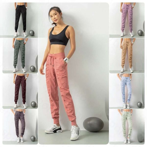 

LL sweatpants leggings for woman designer Jogging Pants Loose Sweatpants Women's Fitness Running Stretch Slimming Feet Sweat Pants, Military green