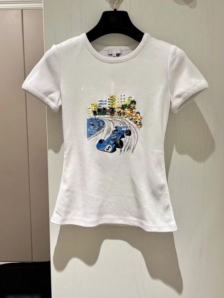 Women's T-Shirt Desunger Fashion T-shirts for Women with Car Pattern Summer White Tops, #1 fitted version
Women's T-Shirt Desunger Fashion T-shirts for Women with Car Pattern Summer White Tops, #1 fitted version