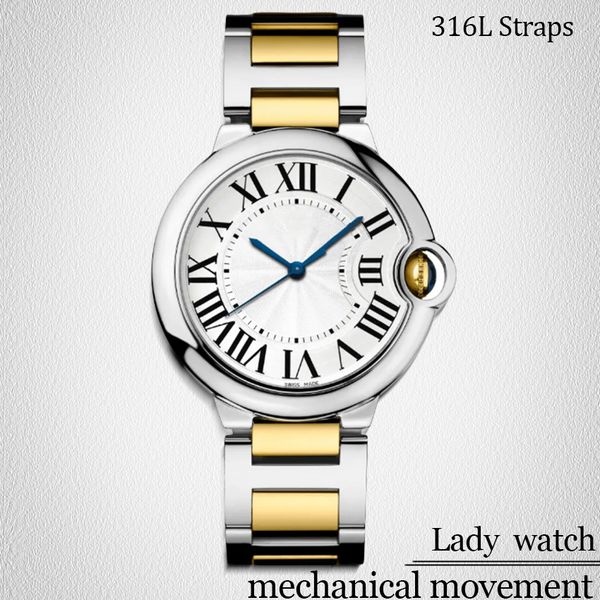 high quality luxury designer Woman watch 36mm mechanical watches Pink strap Stainless Steel 33 36 42mm Sizes Balloom fashions classic style Women's Watches, #6 silver strap
high quality luxury designer Woman watch 36mm mechanical watches Pink strap Stainless Steel 33 36 42mm Sizes Balloom fashions classic style Women's Watches, #6 silver strap