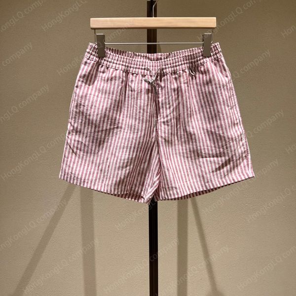 Designer Men Shorts loro piano Pink Striped Pure Linen Beach Pants Womens Shorts Piana
Designer Men Shorts loro piano Pink Striped Pure Linen Beach Pants Womens Shorts Piana