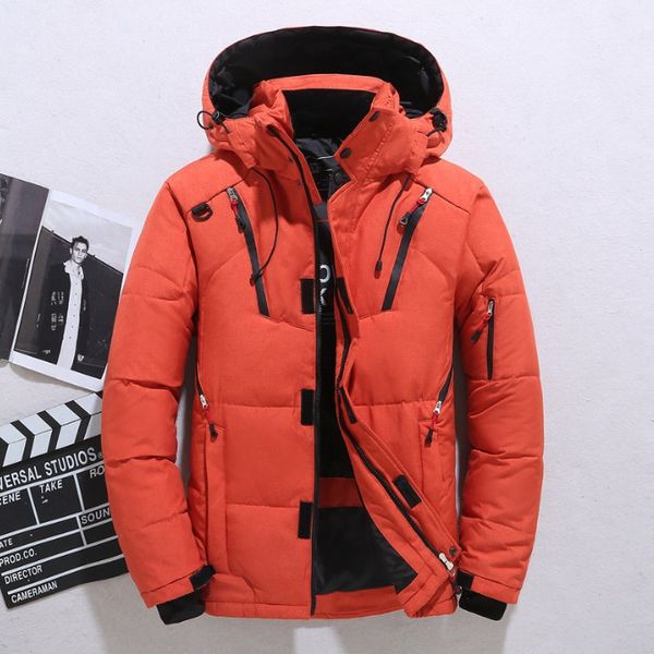 Winter down jacket men's short sports outdoor windproof and fleece thickened youth down jacket m003, Orange
Winter down jacket men's short sports outdoor windproof and fleece thickened youth down jacket m003, Orange