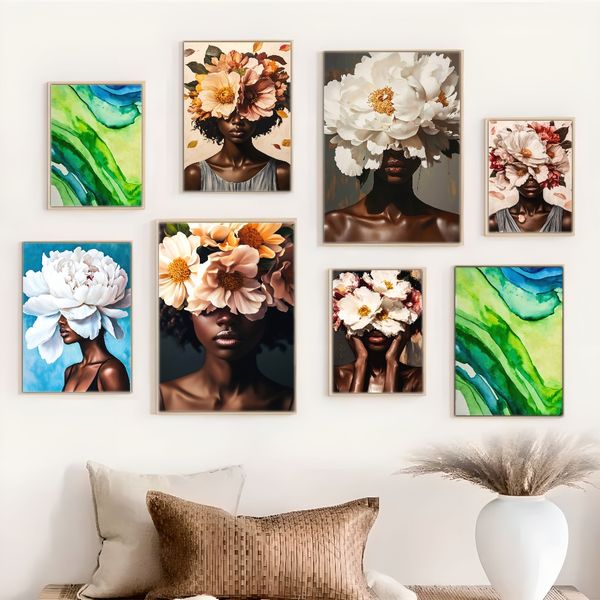 3 pieces Wooden Framed Canvas Poster Black leather woman and flowers art print, fashion decoration, Creative Waterproof Canvas Posters
3 pieces Wooden Framed Canvas Poster Black leather woman and flowers art print, fashion decoration, Creative Waterproof Canvas Posters