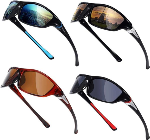 TOODOO 4 pairs of mens polarized sunglasses UV resistant driving glasses sports suitable for outdoor activities NMQ4
TOODOO 4 pairs of mens polarized sunglasses UV resistant driving glasses sports suitable for outdoor activities NMQ4