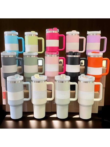 30/40oz withSTL Coffee Mugs Tumbler Handle Lid Straw Thermos Cup Silicone Boot Stainless Steel Vacuum Insulated Iced TravelC241125, Black
30/40oz withSTL Coffee Mugs Tumbler Handle Lid Straw Thermos Cup Silicone Boot Stainless Steel Vacuum Insulated Iced TravelC241125, Black