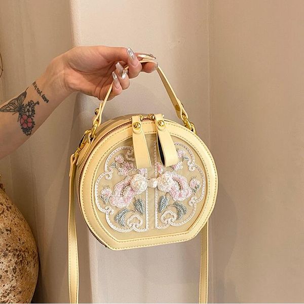Factory outlet women shoulder bag small fresh palace fan embroidered handbag sweet lady round fashion messenger bag trend lace girl handbag 1910#, Beige
Factory outlet women shoulder bag small fresh palace fan embroidered handbag sweet lady round fashion messenger bag trend lace girl handbag 1910#, Beige