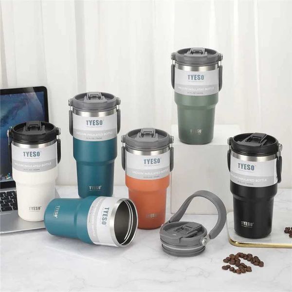 Customized 600ml 900ml 1200ml to coffee cup stainless steel vacuum hot stamping g refrigerated large capacity M241121