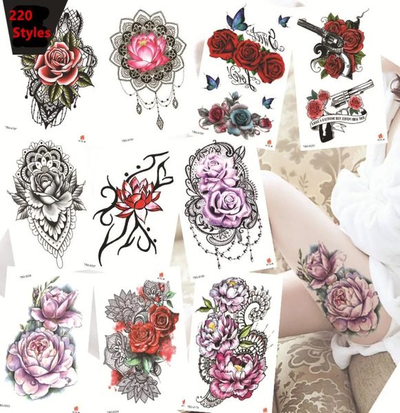 1912cm Totem flower symbol waterproof tattoo Sticker Temporary Tattoos body stickers WS0213138072
