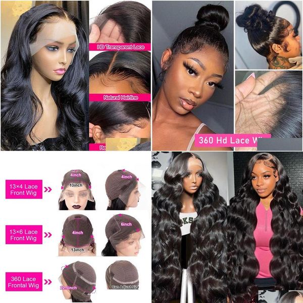 Wigs Synthetic Body Wave Glueless Wig Human Hair 13X4 Lace Front Ready To Wear 360 Preplucked 13X6 Frontal Drop Delivery Products Dhero al, Mix color 
Wigs Synthetic Body Wave Glueless Wig Human Hair 13X4 Lace Front Ready To Wear 360 Preplucked 13X6 Frontal Drop Delivery Products Dhero al, Mix color