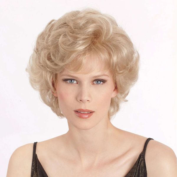 Cross Border Supply of European and American Wigs, Women's Fashionable Short Curly Hair, Small Curly Golden Explosive Hair Cover Manufacturer, One Piece for
Cross Border Supply of European and American Wigs, Women's Fashionable Short Curly Hair, Small Curly Golden Explosive Hair Cover Manufacturer, One Piece for